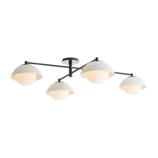 Pivoting Crackle Ceramic Four-Light Flush Mount