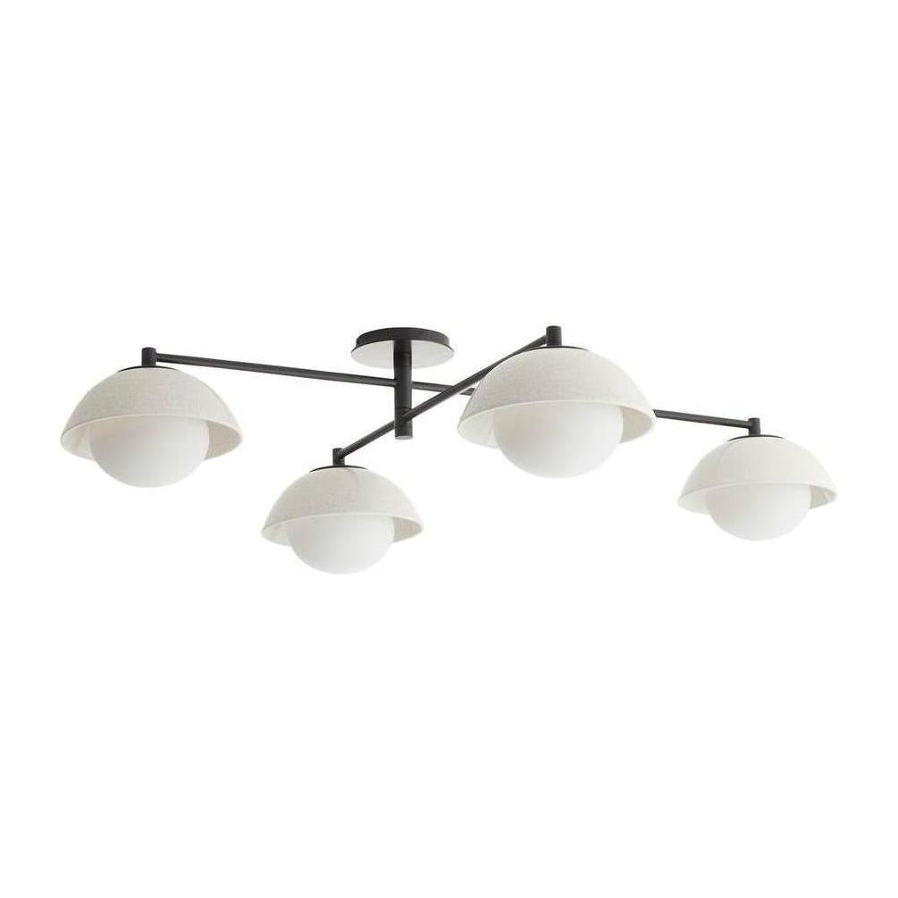 Pivoting Crackle Ceramic Four-Light Flush Mount