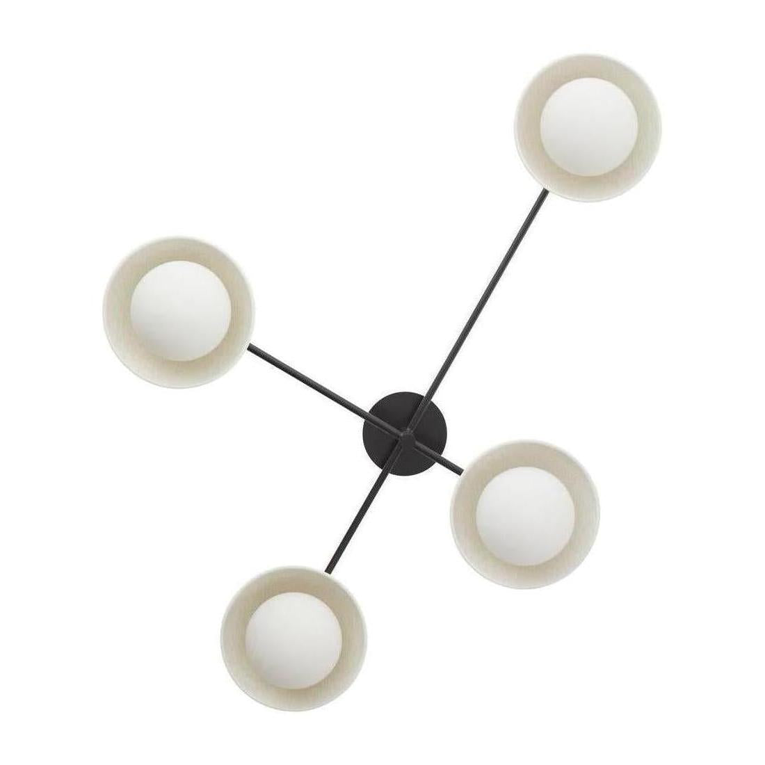 Pivoting Crackle Ceramic Four-Light Flush Mount
