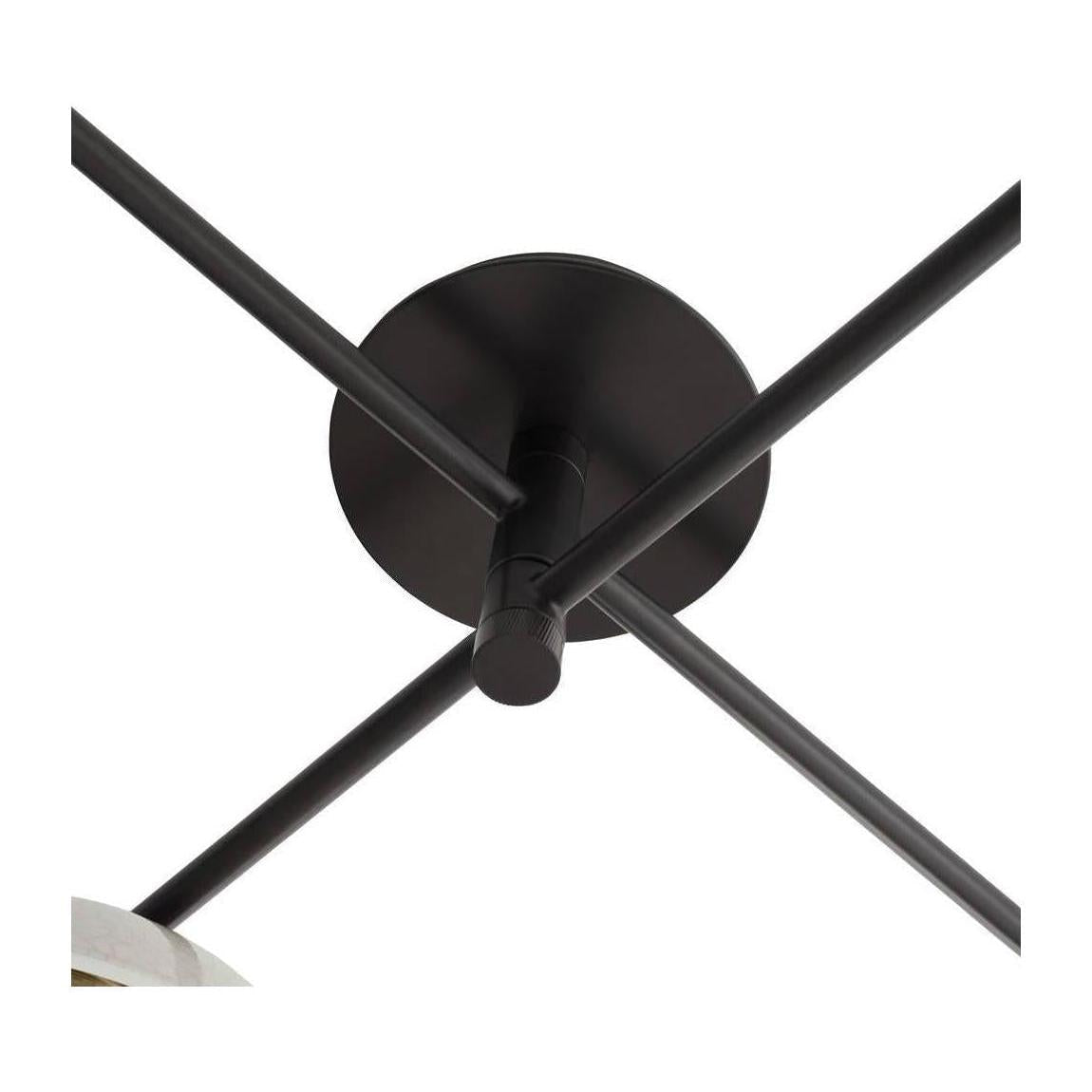 Pivoting Crackle Ceramic Four-Light Flush Mount