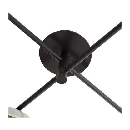 Pivoting Crackle Ceramic Four-Light Flush Mount
