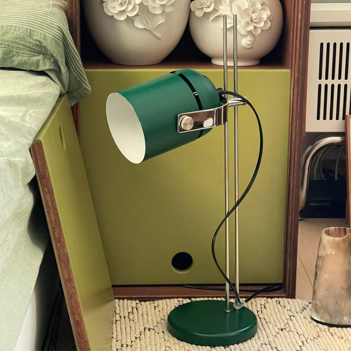 Pivotstem Chrome Multi-Color Table Lamp