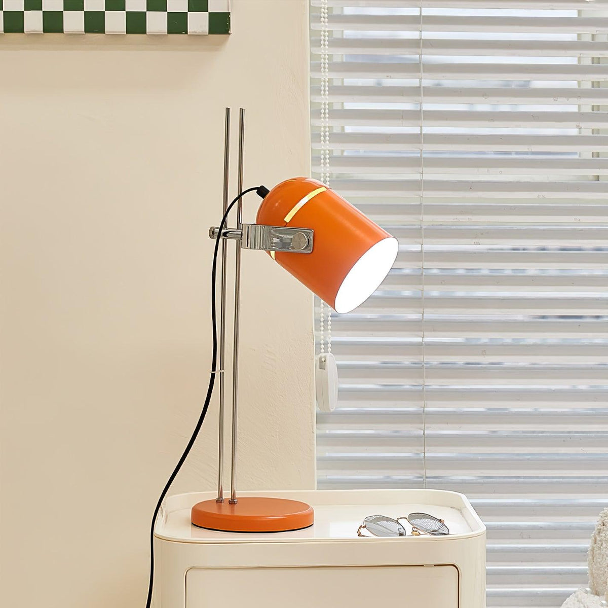 Pivotstem Chrome Multi-Color Table Lamp