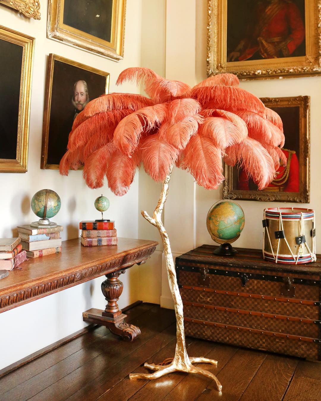 Plumara Polished Brass Feather Floor Lamp