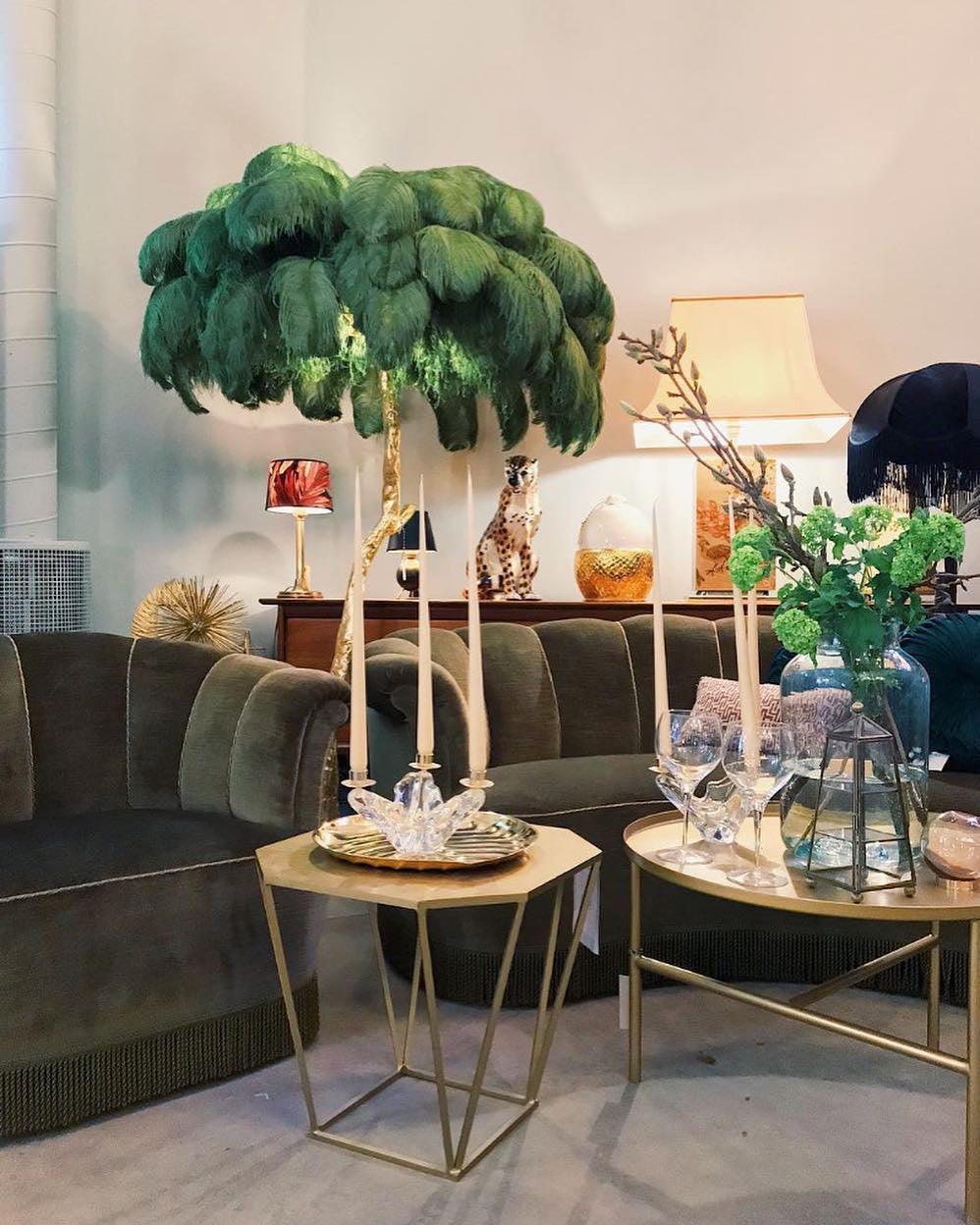 Plumara Polished Brass Feather Floor Lamp