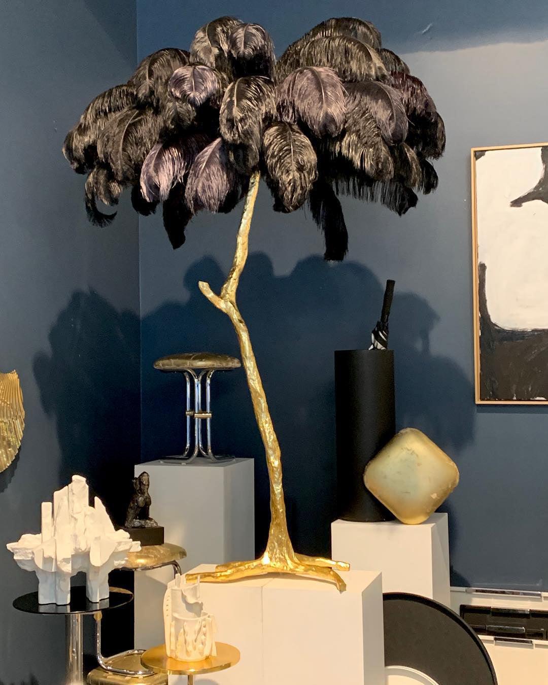 Plumara Polished Brass Feather Floor Lamp