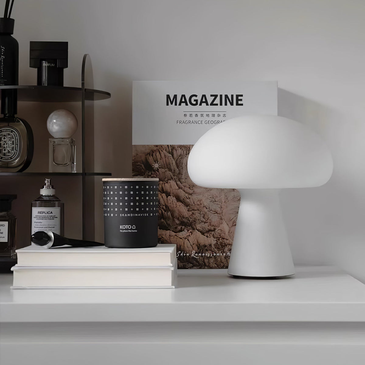 Podora White Rechargeable LED Table Lamp