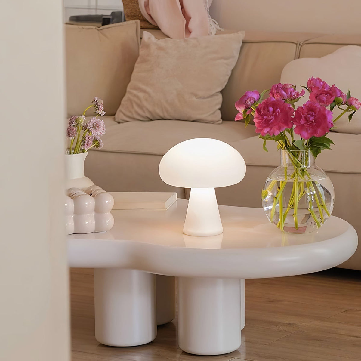 Podora White Rechargeable LED Table Lamp