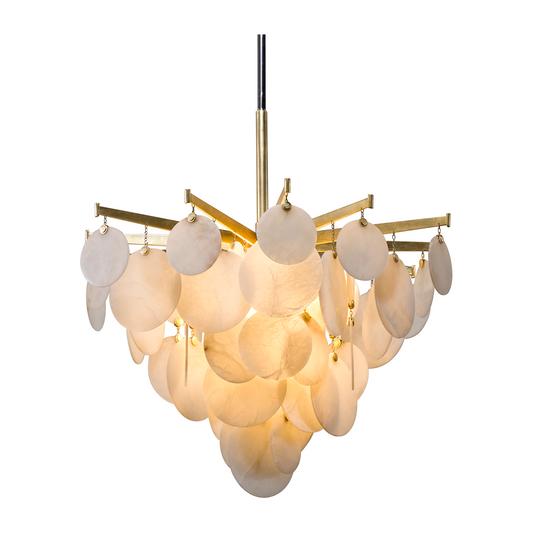 Polished Gold Stainless Single-Light Chandelier