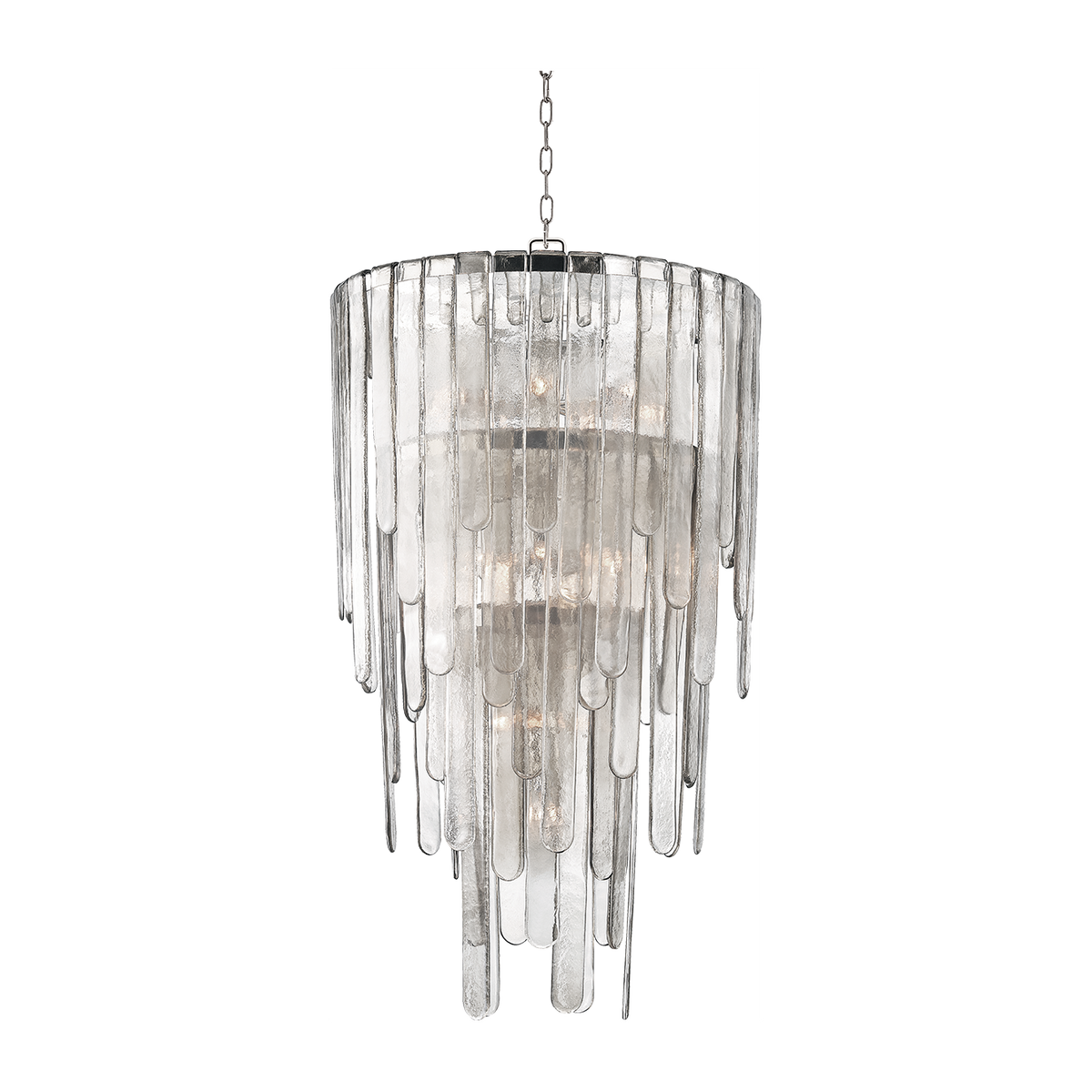 Polished Nickel Sixteen-Light Chandelier