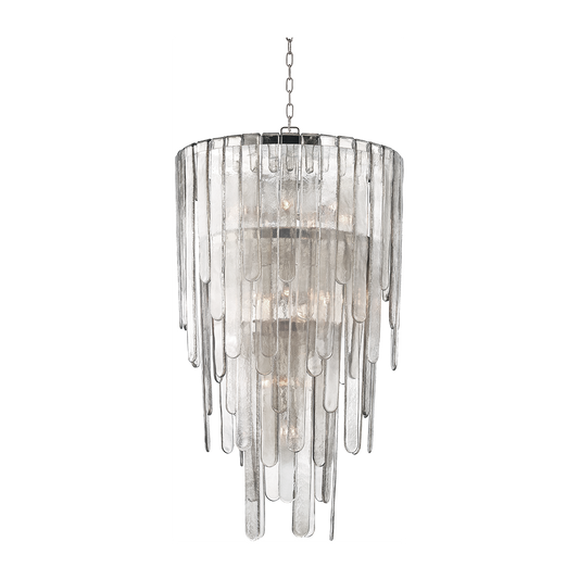 Polished Nickel Sixteen-Light Chandelier