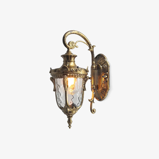 Portico Black Brass Outdoor Wall Light