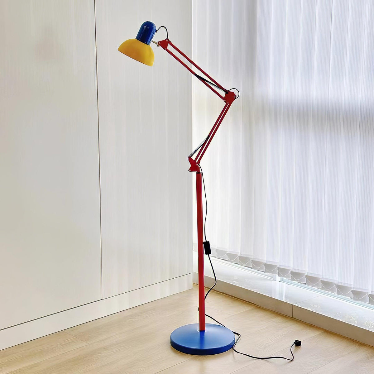 Primary Color Articulated Floor Lamp