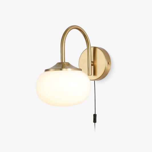Puffelle Copper Pink Glass Wall Lamp