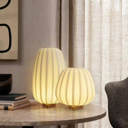 Quiet Loom Wood Fabric LED Table Lamp