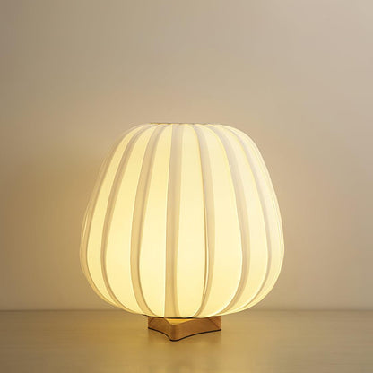 Quiet Loom Wood Fabric LED Table Lamp