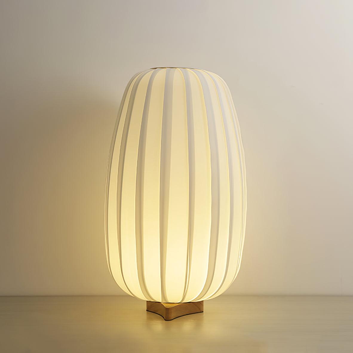 Quiet Loom Wood Fabric LED Table Lamp