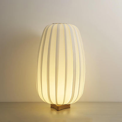 Quiet Loom Wood Fabric LED Table Lamp