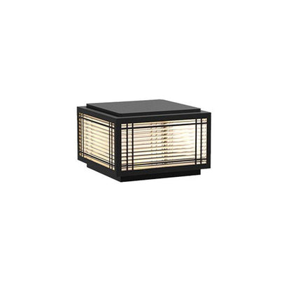 Quoin Black Clear Solar Outdoor Post Light