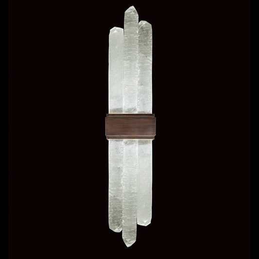 Radiant Glass Spire Leaf Finish LED Wall Sconce
