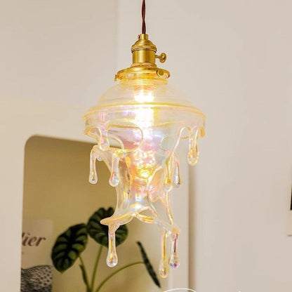 Retro Melting Candle Water Drop Glass Chandelier