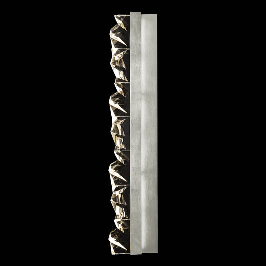 Reversible Carved Crystal Linear LED Wall Sconce
