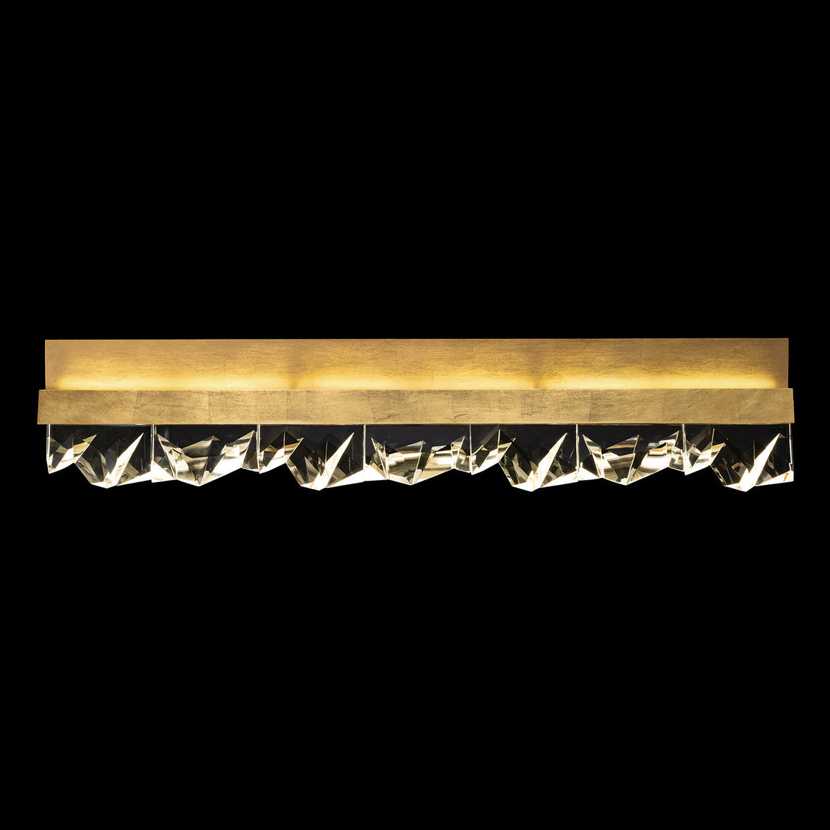 Reversible Carved Crystal Linear LED Wall Sconce