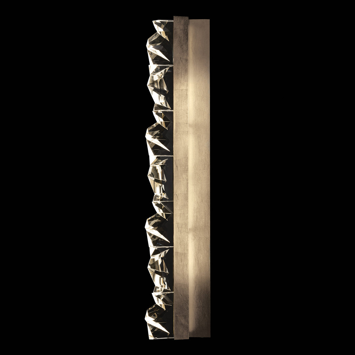 Reversible Carved Crystal Linear LED Wall Sconce