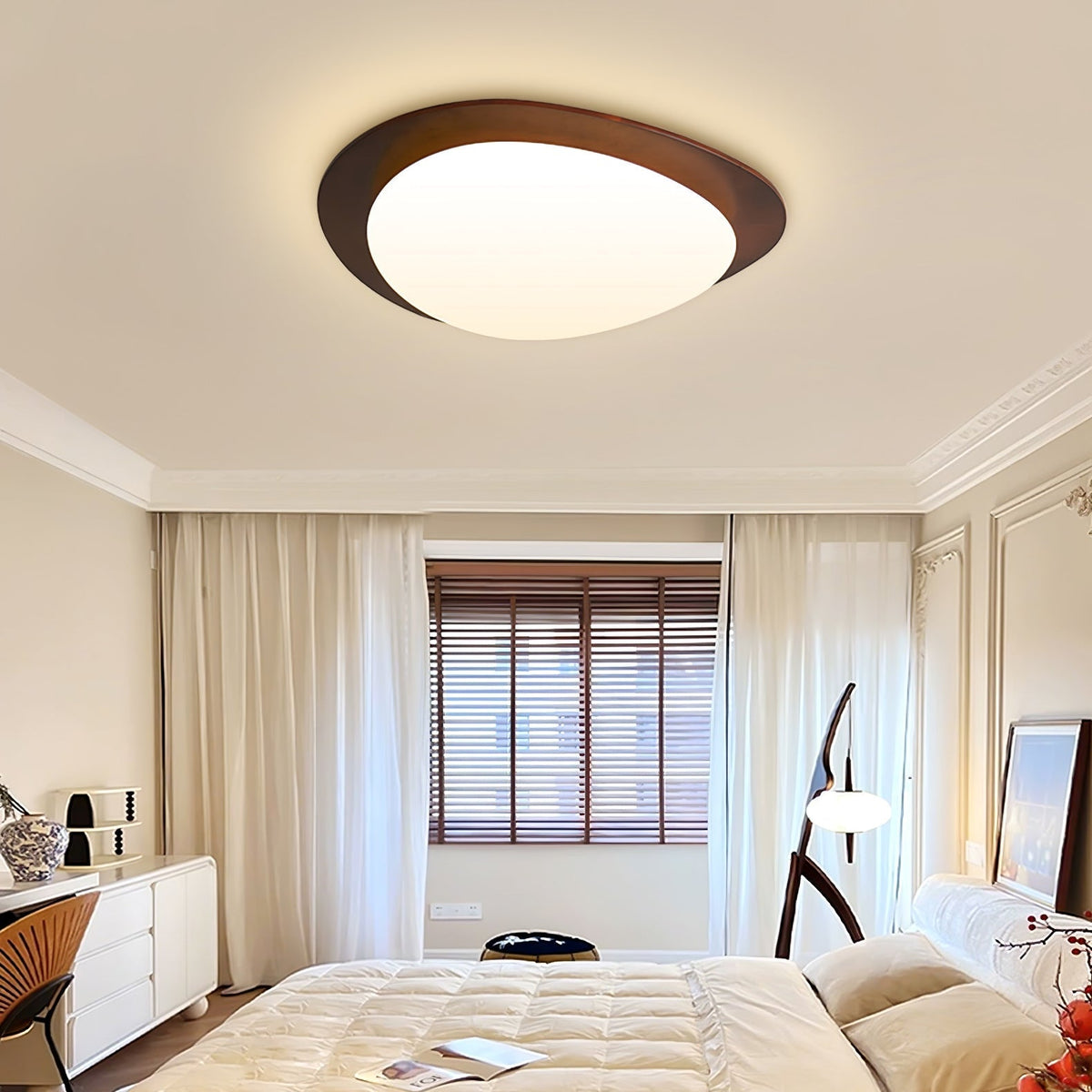 Rhombic Black Orange LED Ceiling Light