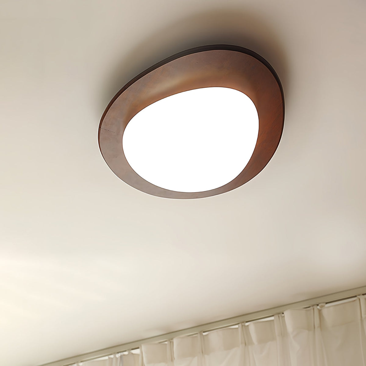 Rhombic Black Orange LED Ceiling Light