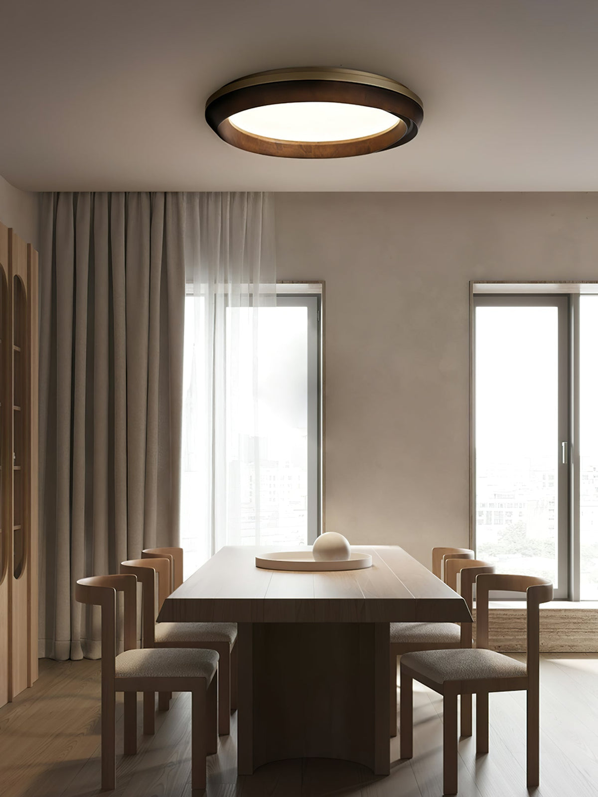 Rillara Wood Acrylic LED Ceiling Light