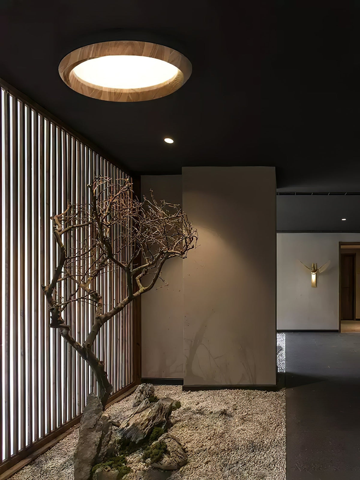 Rillara Wood Acrylic LED Ceiling Light