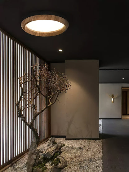Rillara Wood Acrylic LED Ceiling Light