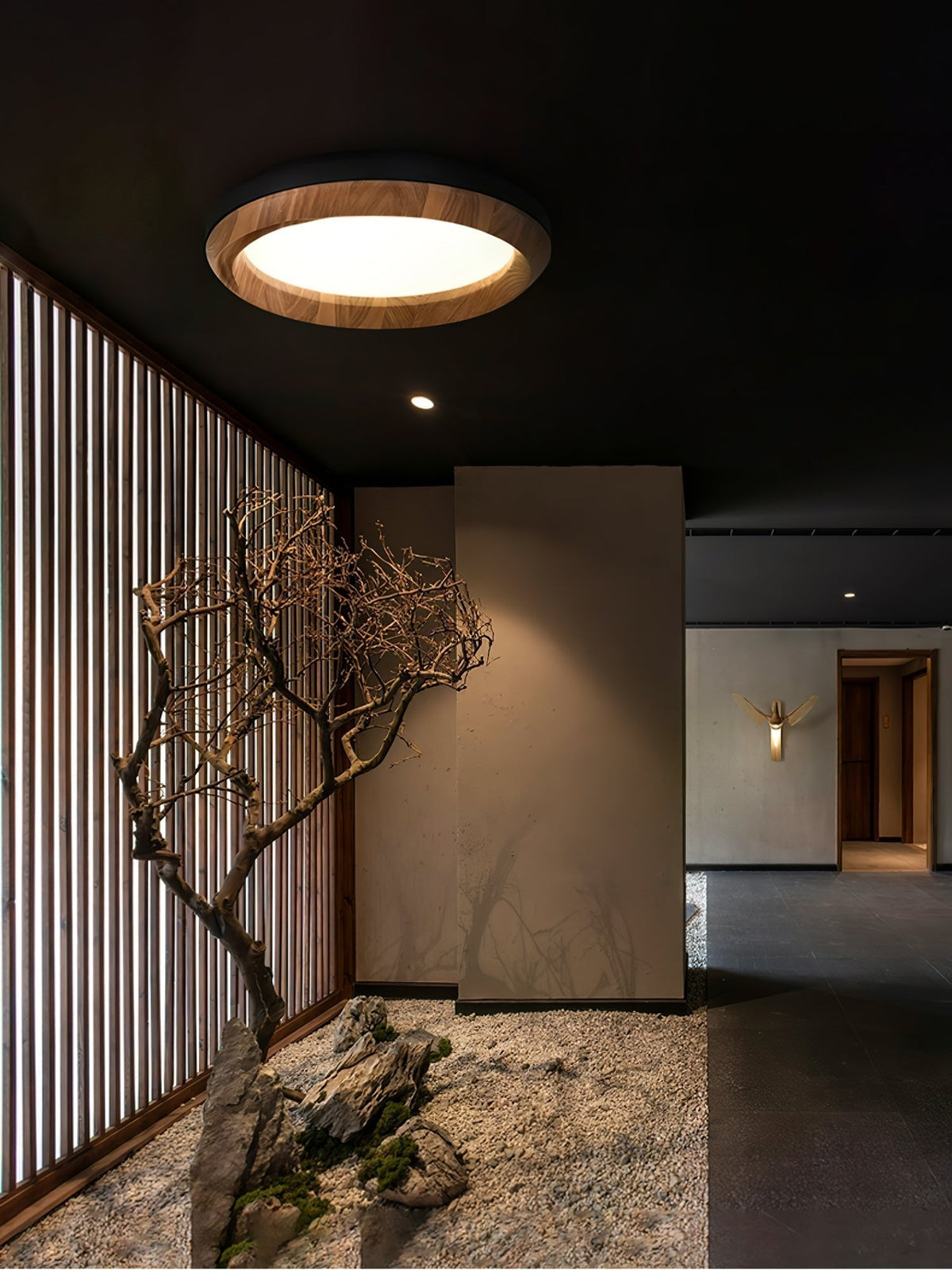 Rillara Wood Acrylic LED Ceiling Light