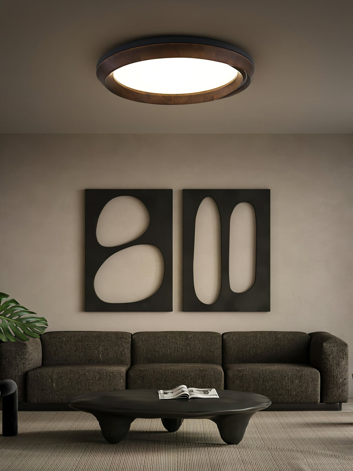 Rillara Wood Acrylic LED Ceiling Light