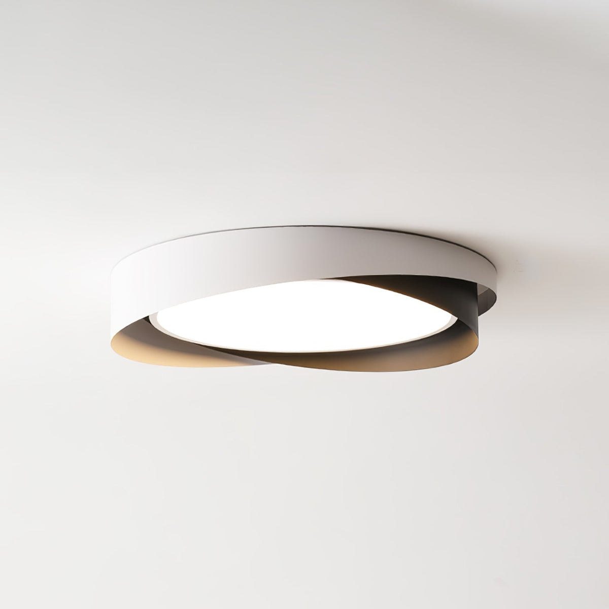 Quinn Ceiling Light ∅ 15.7″ x H 3.5″ / Dia 40cm x H 9cm (Power: ~24W) / Black & White / Warm Light Ceiling lamp