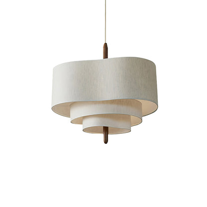 Rippleframe Walnut Linen Pendant