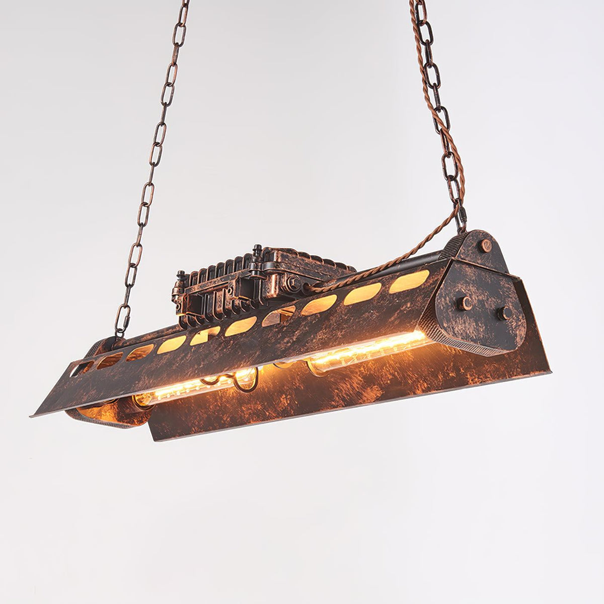 Rivetbox Rust Linear Chandelier