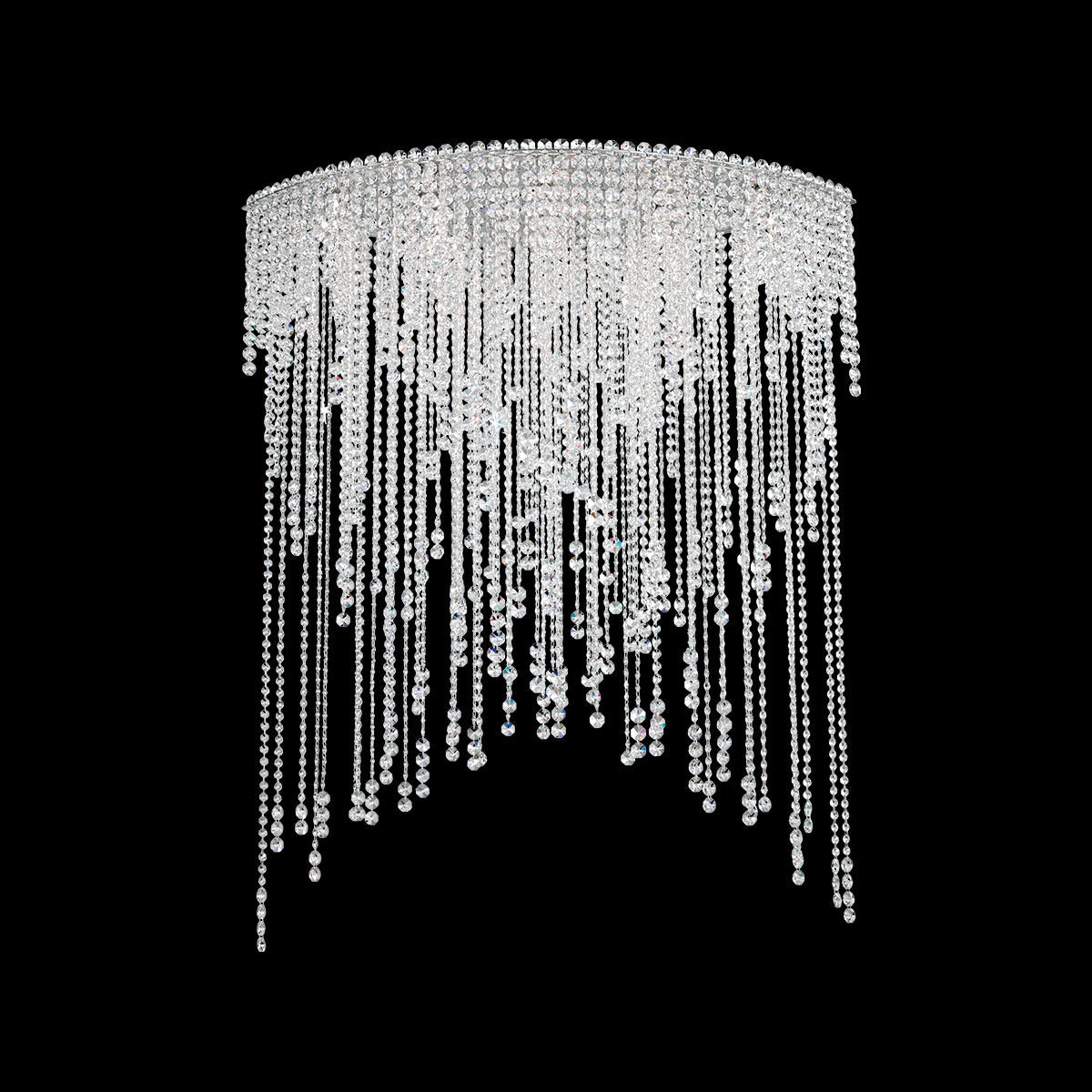 Romantic Crystal Strand Circular Flush Mount