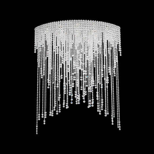 Romantic Crystal Strand Circular Flush Mount