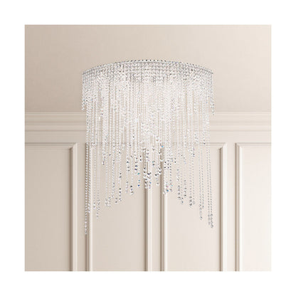Romantic Crystal Strand Circular Flush Mount