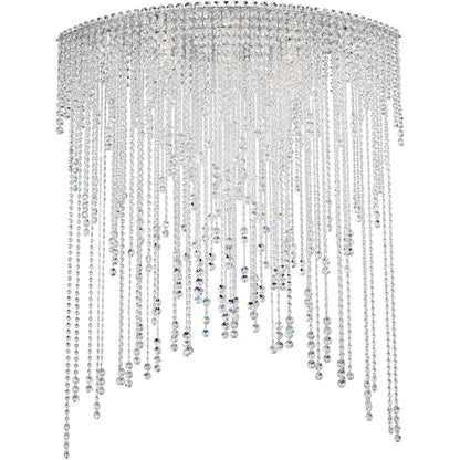 Romantic Crystal Strand Circular Flush Mount