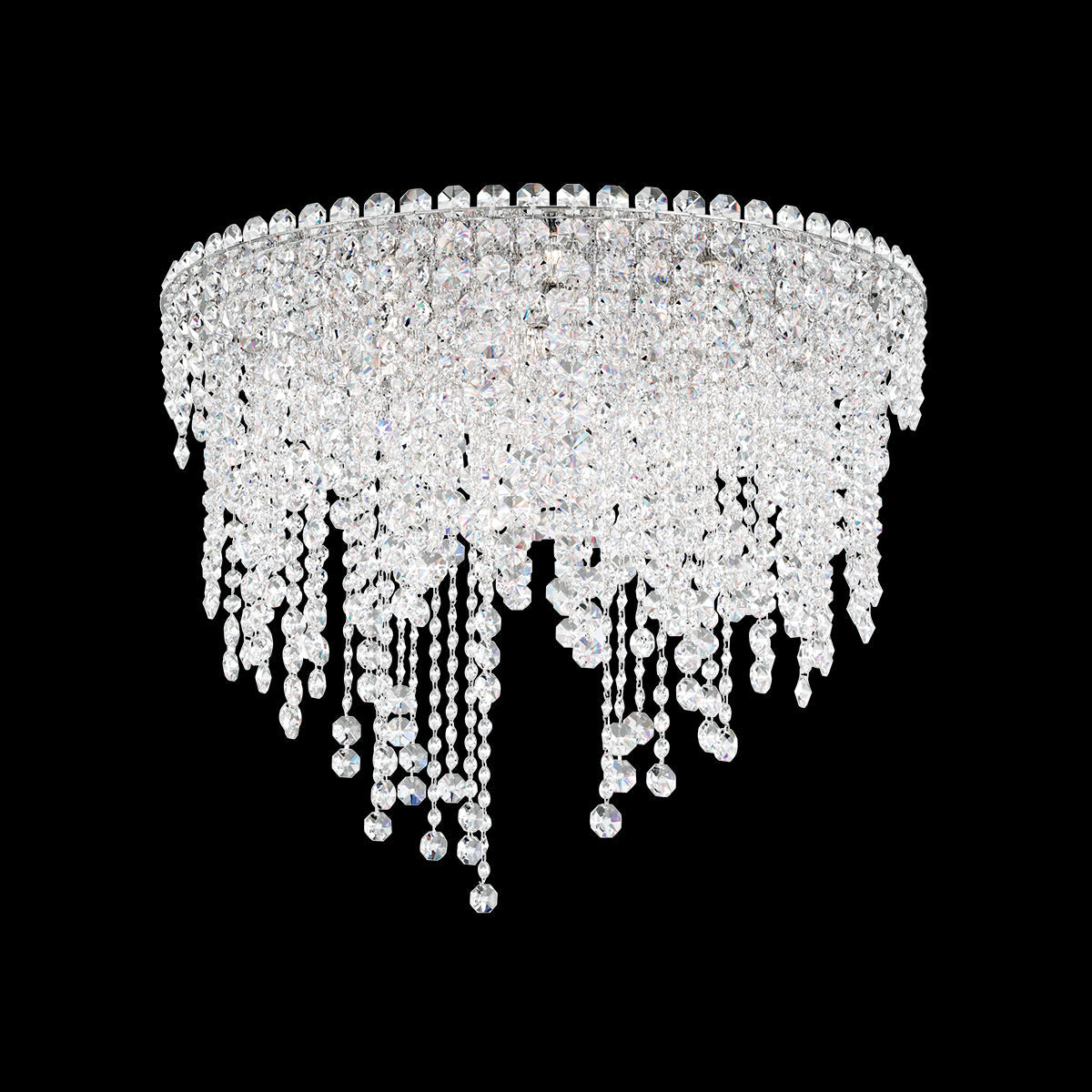 Romantic Strand Clear Optic Crystal Flush Mount