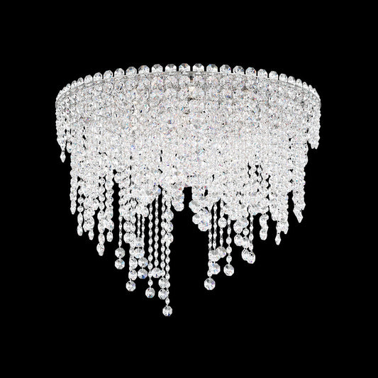 Romantic Strand Clear Optic Crystal Flush Mount