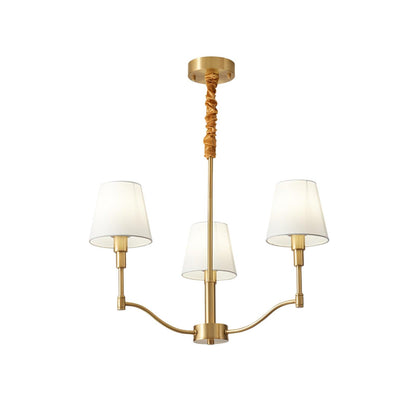 Romerin Brass Fabric Chandelier
