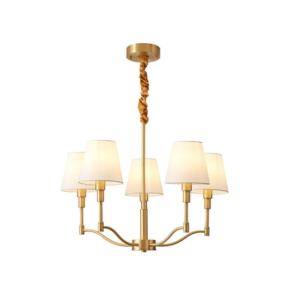 Romerin Brass Fabric Chandelier