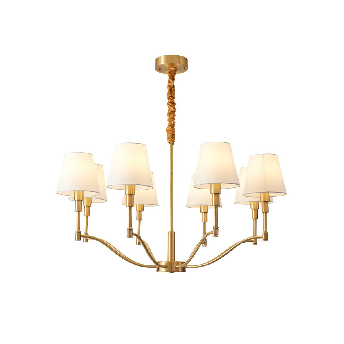 Romerin Brass Fabric Chandelier