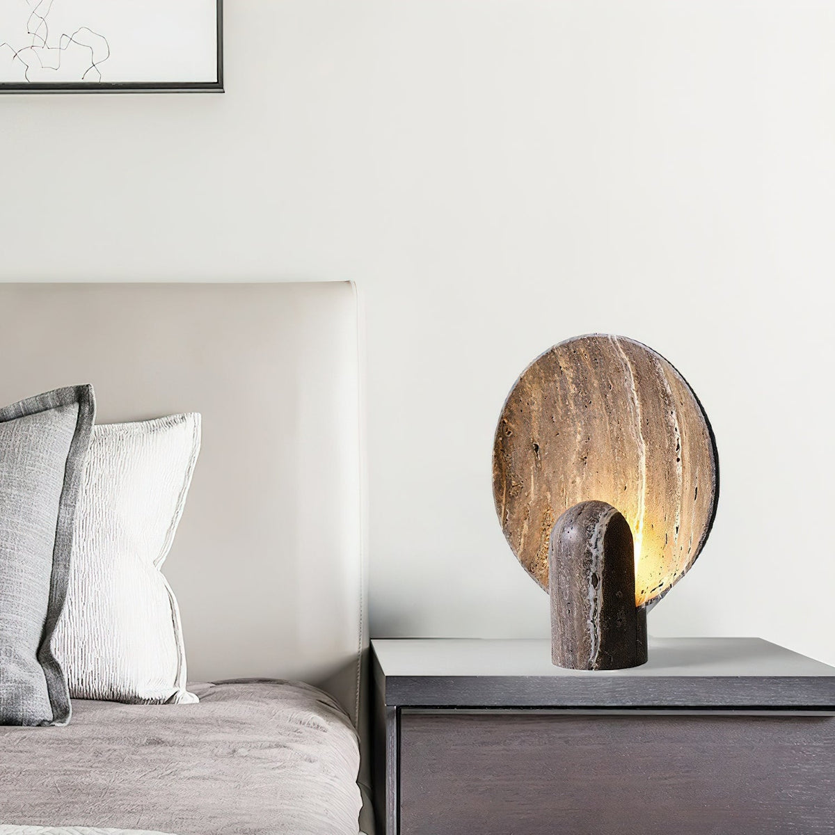 Rondure Brown Travertine Table Lamp