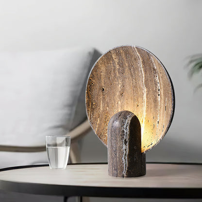 Rondure Brown Travertine Table Lamp