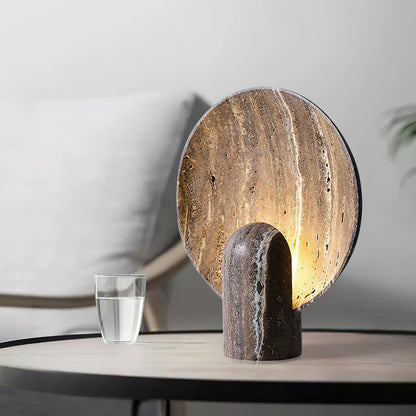 Rondure Brown Travertine Table Lamp